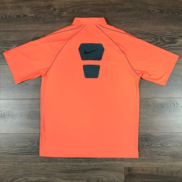 Nike Golf Mens Vintage 2000s Nike FIT-Dry Performance Orange Polo Shirt Sz M NEW - Picture 5 of 11